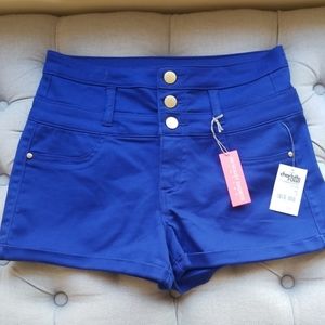 Royal Blue high rise dress shorts